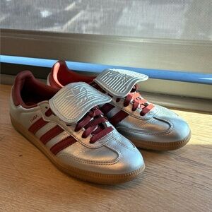 Adidas Samba Long Tongue Metallic Silver